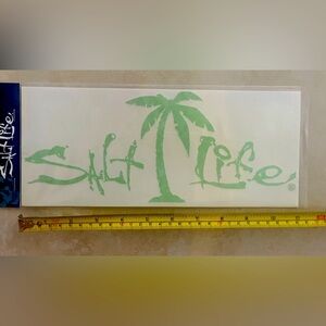 Salt life decal green palm tree.
